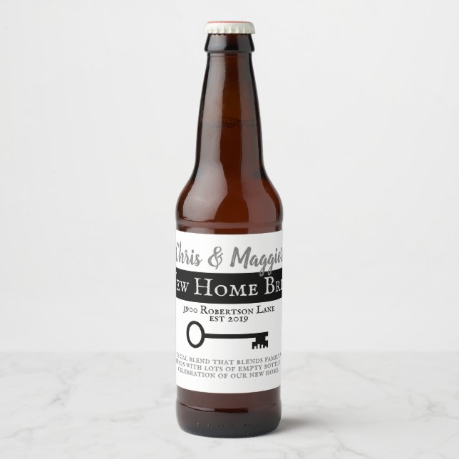 Étiquette Pour Bouteilles De Bière Nouvelle maison Cheers (Devant)