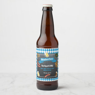 Étiquette Pour Bouteilles De Bière Oktoberfest Bavarian Bière Jardin BBQ
