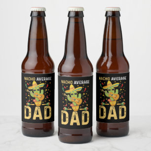 Étiquette Pour Bouteilles De Bière Papa Nacho Moyen Cinco De Mayo Papa Mexicain