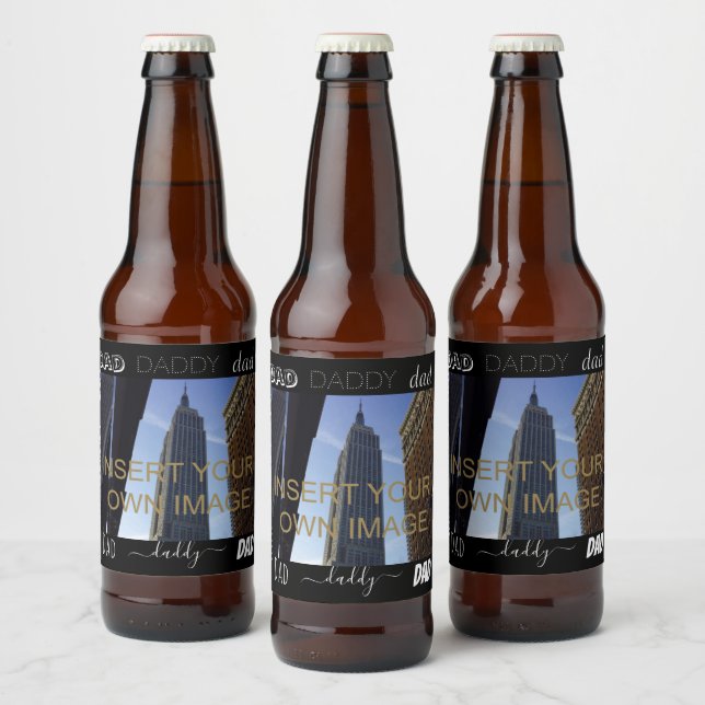 Étiquette Pour Bouteilles De Bière Papa papa Photo personnalisée (Bouteilles)