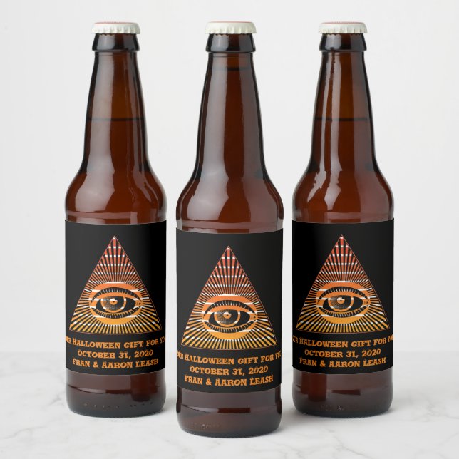 Étiquette Pour Bouteilles De Bière Paranormal tous voir l'oeil de la Providence spiri (Bouteilles)