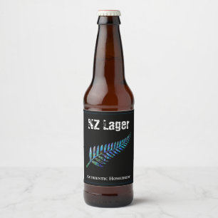 ÉTIQUETTE POUR BOUTEILLES DE BIÈRE PERSONNALISABLE NOUVELLE-ZÉLANDE FERN