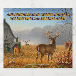 Étiquette Pour Bouteilles De Bière Personnaliser Big Buck Deer Barnyard Showdown Déta