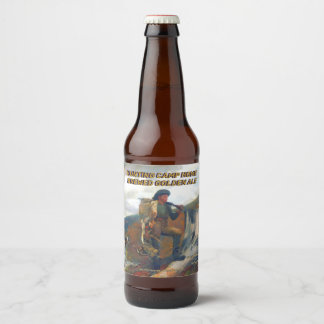 Étiquette Pour Bouteilles De Bière Personnaliser Camp de chasse Maison Bière détaillé
