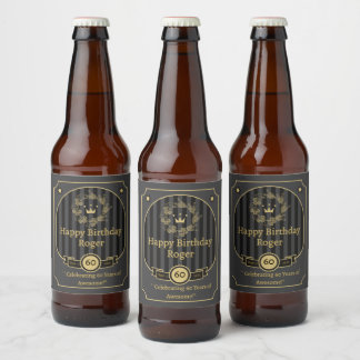 Étiquette Pour Bouteilles De Bière Personnaliser Joyeux Anniversaire À Un Ami Détaill