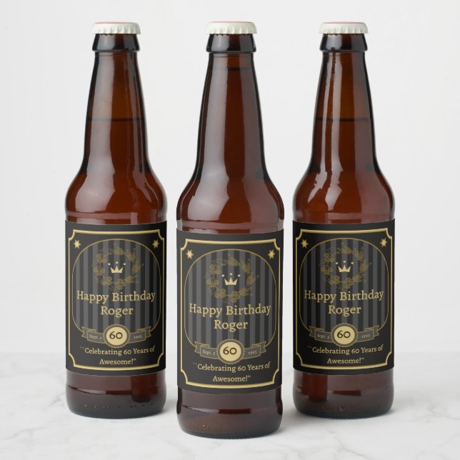 Étiquette Pour Bouteilles De Bière Personnaliser Joyeux Anniversaire À Un Ami Détails (Bouteilles)