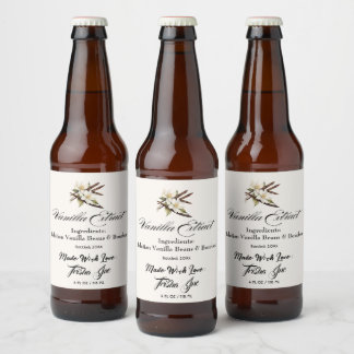 Étiquette Pour Bouteilles De Bière Personnaliser Produits d'extraction de vanille pou
