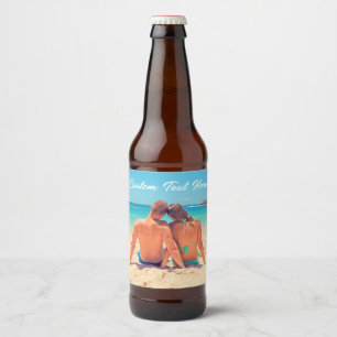 Étiquette Pour Bouteilles De Bière Personnaliser votre photo Nom du texte Bière Étiqu