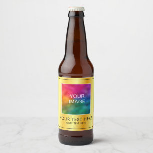 Étiquette Pour Bouteilles De Bière Personnalisez Votre Photo ou Logo Ici Moderne Aspe