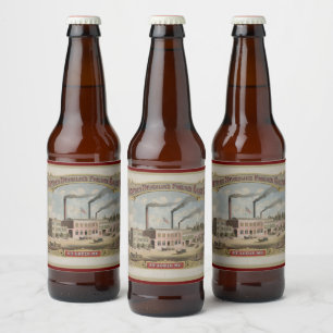 Étiquette Pour Bouteilles De Bière Phoenix Brasserie de C. Staehlin, 1850, Vintage