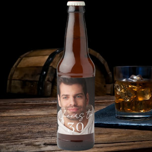 Étiquette Pour Bouteilles De Bière Photo de fête d'anniversaire à la santé