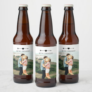 Étiquette Pour Bouteilles De Bière Photo légère FIANÇAILLES Étiquette de bière