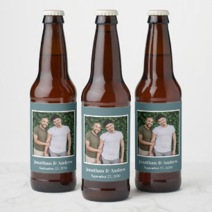 Étiquette Pour Bouteilles De Bière Photo Mariage LGBTQ