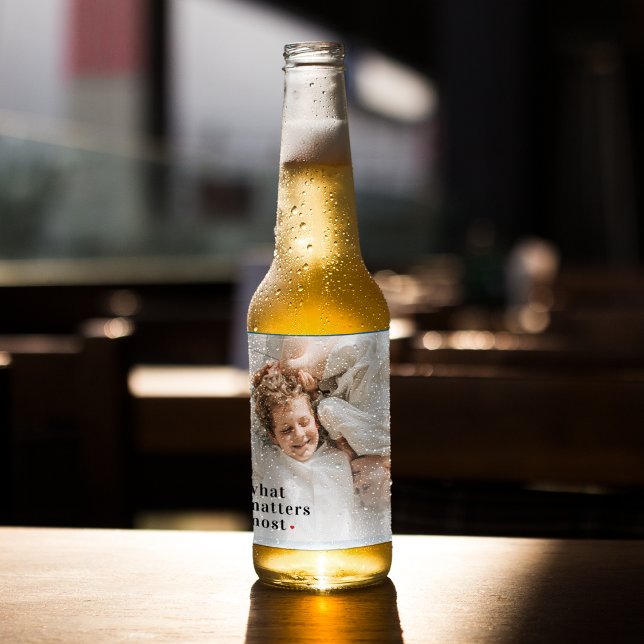 Étiquette Pour Bouteilles De Bière Photo moderne et ce qui compte le plus Citation po (Créateur téléchargé)