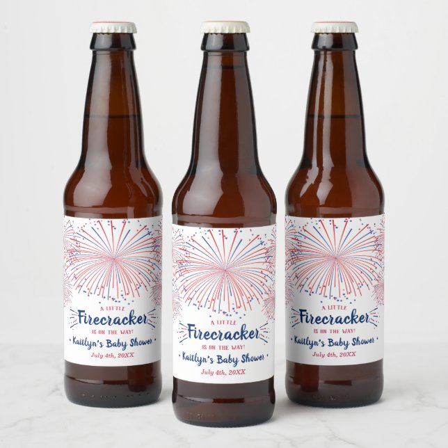 Étiquette Pour Bouteilles De Bière Pirate En Chemin ! baby shower 4 juillet (Bouteilles)