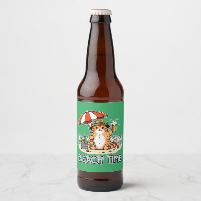Étiquette Pour Bouteilles De Bière Plage 2 (Devant)