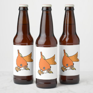 Étiquette Pour Bouteilles De Bière Poisson d'or