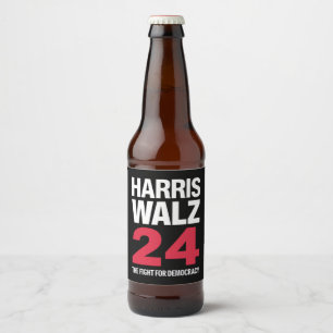 Étiquette Pour Bouteilles De Bière Présidente Élue Kamala Harris & Tim Walz 2024 