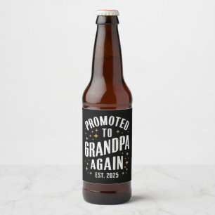 Étiquette Pour Bouteilles De Bière Promu à nouveau grand-père 2025 Bientôt grand-père