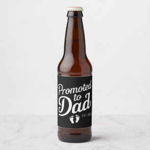 Étiquette Pour Bouteilles De Bière Promu Papa EST 2025 Drôle Bientôt Papa