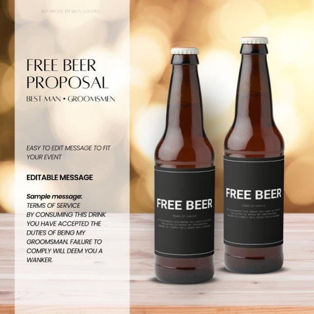Étiquette Pour Bouteilles De Bière Proposition de fabricant de bières gratuite (Créateur téléchargé)