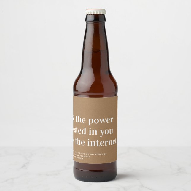 Étiquette Pour Bouteilles De Bière Proposition officielle amusante Kraft (Devant)