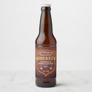 Étiquette Pour Bouteilles De Bière Recette Originale Authentique Homebrew Cuir Faux