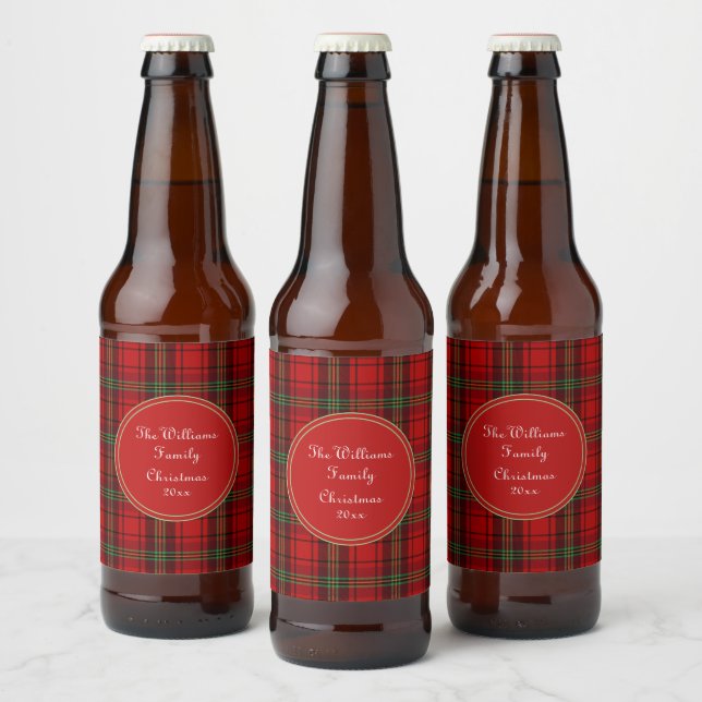 Étiquette Pour Bouteilles De Bière Red Black Green - Plaids confortables (Bouteilles)