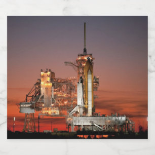 Étiquette Pour Bouteilles De Bière Red Sky for Space Shuttle Atlantis Launch