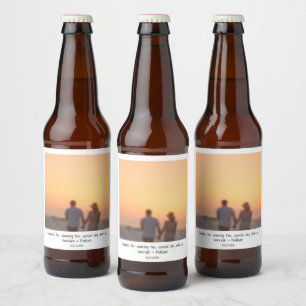 Étiquette Pour Bouteilles De Bière Retro instantanée noms photo personnalisée