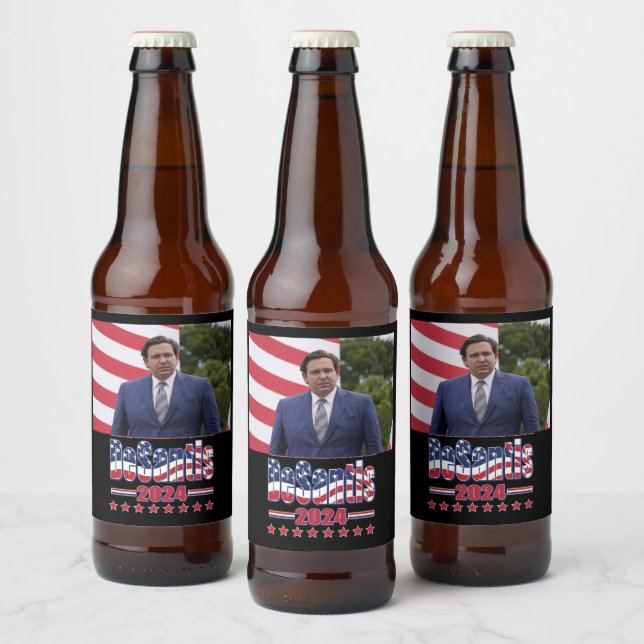 Étiquette Pour Bouteilles De Bière Ron DeSantis 2024 (Bouteilles)