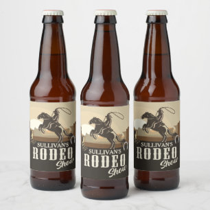 Étiquette Pour Bouteilles De Bière Ropper Roundup Western Rodeo Show Personnalisé