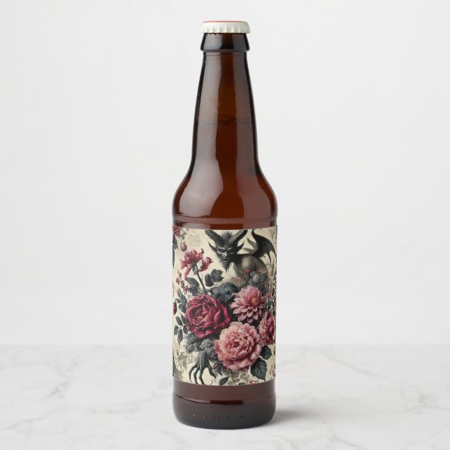 Étiquette Pour Bouteilles De Bière 🔥 Rose Crematory – Gothic Victorian (Devant)