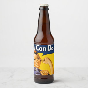 Étiquette Pour Bouteilles De Bière Rosie le Riveter Nous pouvons le faire Vintage