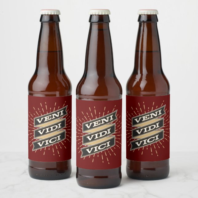 Étiquette Pour Bouteilles De Bière Rouge Veni Vidi Vici (Bouteilles)