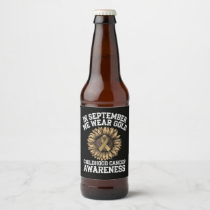 Étiquette Pour Bouteilles De Bière Septembre Nous Portons Or Sensibilisation au Cance