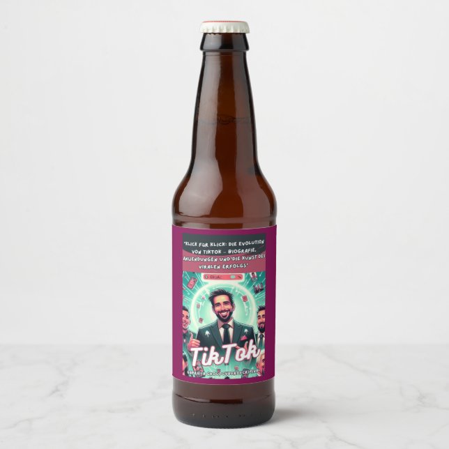Étiquette Pour Bouteilles De Bière Serviette de plage (Devant)