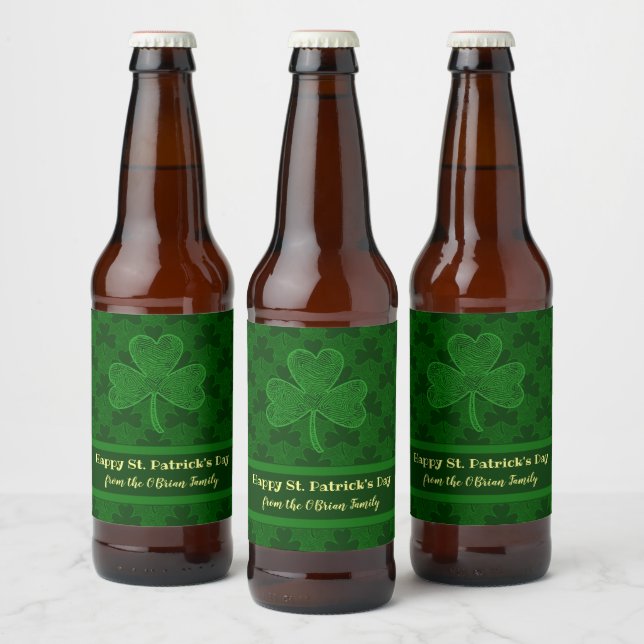 Étiquette Pour Bouteilles De Bière Shamrock (Bouteilles)