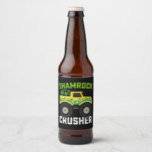 Étiquette Pour Bouteilles De Bière Shamrock Croiseur Monster Camion St Patrick's Day