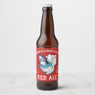 Étiquette Pour Bouteilles De Bière Shart Attack Funny Toilet Shark