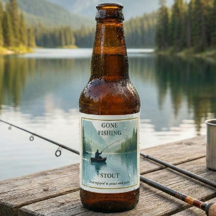 Étiquette Pour Bouteilles De Bière Sortir Pêcher Stout Bière Étiquette