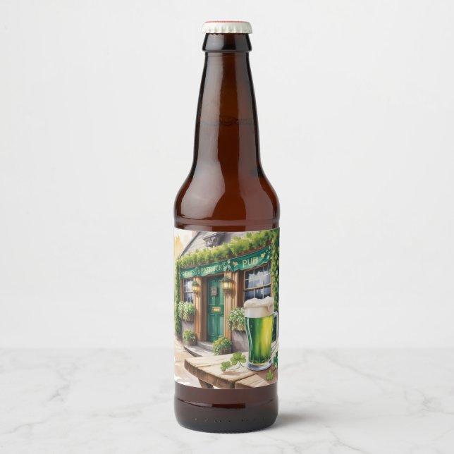 Étiquette Pour Bouteilles De Bière St Patrick’s Day Bar Pub Party (Devant)