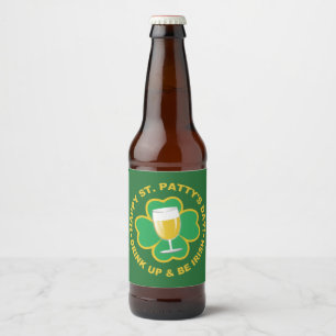 Étiquette Pour Bouteilles De Bière St. Patrick's Day coutume texte bière étiquette