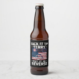 Étiquette Pour Bouteilles De Bière Terry Recule Mets-le En Marche Arrière Feux D'arti