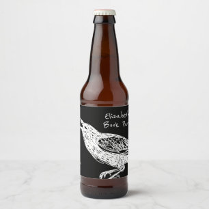 Étiquette Pour Bouteilles De Bière Tiré par la main, Raven