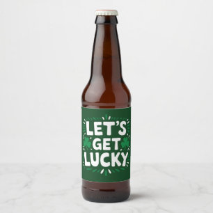 Étiquette Pour Bouteilles De Bière Trèfle Chanceux Drôle de Saint-Patrick