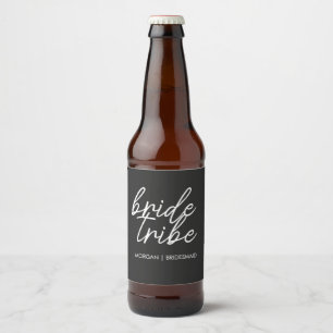 Étiquette Pour Bouteilles De Bière Tribu de la mariée   Demoiselles d'honneur moderne