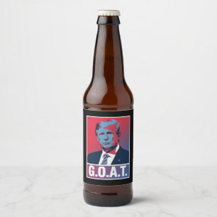 Étiquette Pour Bouteilles De Bière Trump GOAT Élection 2024 Républicain Vintage