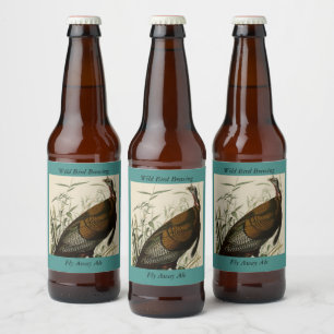 Étiquette Pour Bouteilles De Bière Turquie sauvage (mâle) des oiseaux d'Amérique d'Au