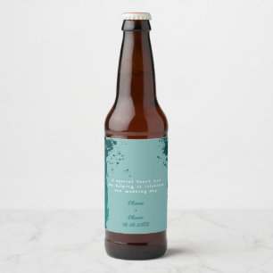 Étiquette Pour Bouteilles De Bière Turquoise Peinture verte - Étiquette de bière Merc